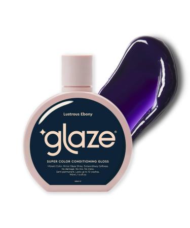 Glaze Super Colour Conditioning Gloss 190ml (2-3 Hair Treatments) Lustrous Ebony Hair Gloss Treatment & Semi-Permanent Hair Dye. No mix no mess hair mask colourant - guaranteed results in 10 minutes