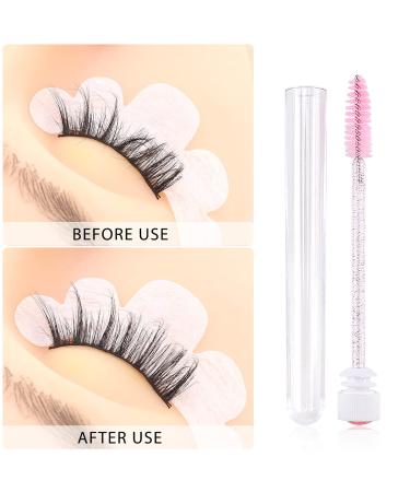 50Pcs Disposable Mascara Wands with 20Pcs Tube Set - Eyelash Brushes Spoolies for Extension, Blue Mixed Color - Buy Online on GoSupps.com