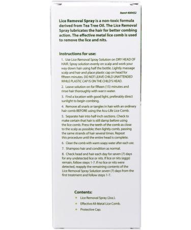 Ezy Dose Kids Lice Comb with Tea Tree Oil | Hair Care for Baby, Toddler, Adult | Includes Spray, Protective Cap, Stainless Steel Pin Teeth - Bonus Pack - Buy Online on GoSupps.com