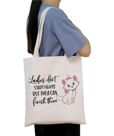 Bauna Aristocats Marie Quote Makeup Bag - 'Don't Start Fights But Can Finish Them' - Perfect Best Friend Gift for Women - Buy Online on GoSupps.com