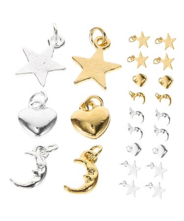Healeved 8 Sets Nail Pendant Nail Art Tools Kit Nail Art Decor Nail Kit Piercing Kit Nail Tools for Nail Art Rhinestone Jewelry Nail Dangle Charms Manicure Piercing Pendant Alloy
