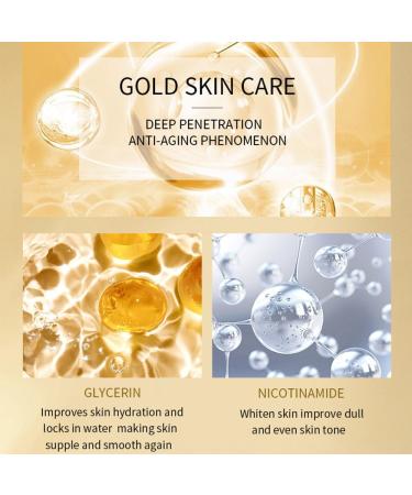 24k Gold Serum for Face Skin Moisturizing Anti-Aging Anti-Redness Acne Treatment Essence Cream for Dark Spots & Fine Lines Skin Care Gold Essence Nicotinamide Serum (30ml) - Buy Online on GoSupps.com