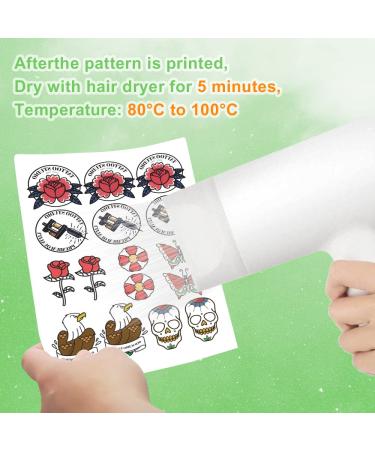 Stampcolour Christmas Glow Tattoos - 10 Sheets | DIY Personalized Temporary Luminous Tattoo Paper | For INKJET Printer | Skin-Safe | Custom Cartoon Kids Summer Party Theme - Buy Online on GoSupps.com