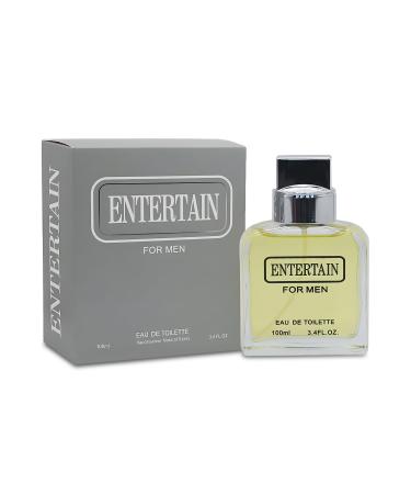 Entertain Men's Perfume Dynamic & Charismatic Fragrance with Fresh Citrus Spicy Accents and Woody Notes Eau de Toilette 100ML for All Skin Entertain 3.4 Fl Oz (Pack of 1)