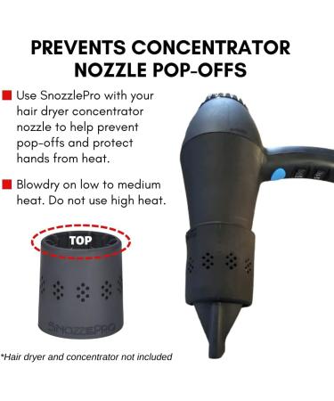 SnozzlePro Universal Concentrator Nozzle Attachment Replacement - Fits 1.5-2.25 Inch Hair Dryers (Bundle of 2) - Buy Online on GoSupps.com