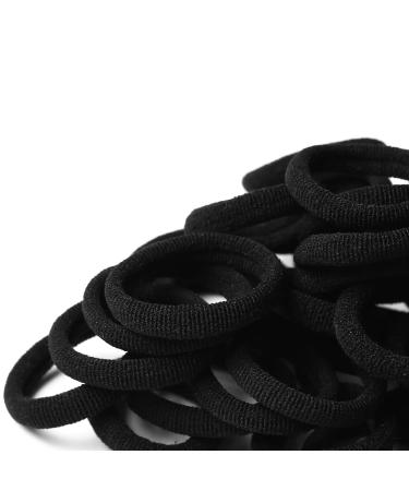 WANBY Mini Black Hair Ties - 100 Pack Soft Seamless Hair Bands for Girls and Toddlers - Buy Online on GoSupps.com