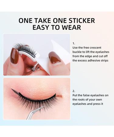 Reusable Self-Adhesive False Eyelashes - No Glue & Waterproof | 2 Pairs (F03) - Easy to Attach for Women - Buy Online on GoSupps.com