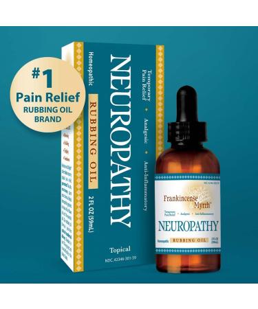 Frankincense & Myrrh Neuropathy Rubbing Oil - 2 Fl. Oz. Maximum Strength for Nerve & Foot Pain Relief - Buy Online on GoSupps.com