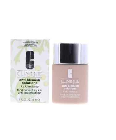 Clinique Acne Solutions Liquid Makeup - No.02 Fresh Ivory 1 oz | Perfect coverage for acne-prone skin - Buy Online on GoSupps.com