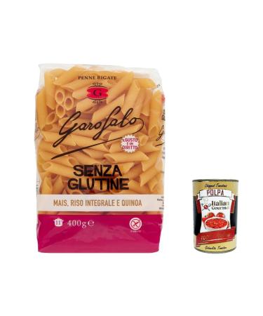 Italian Gourmet E.R. Garofalo Penne Rigate Senza Glutin Gluten Free Gluten Free Gluten Free Gluten Free Gluten Free and Italian Gourmet Polpa 400g (Pack of 20)