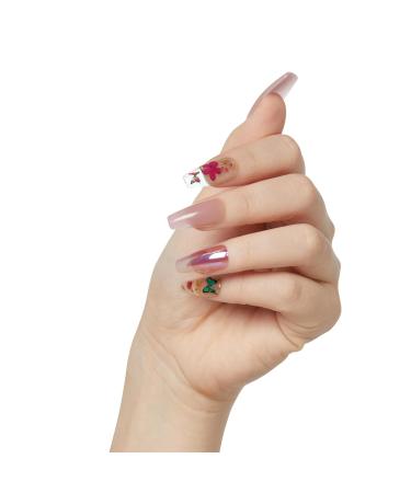 KISS Gel Fantasy Press On Nails - Jelly Cookie Pink Coffin Shape Long Size Includes Glue & Accessories - 28 Nails Set - Buy Online on GoSupps.com