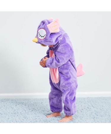 COOKY.D Unisex Winter Hooded Romper Jumpsuit - Owl Design | 2-36 Months - Buy Online on GoSupps.com