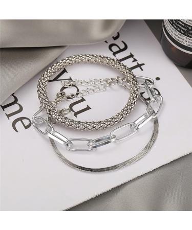 Caiguoer Alloy Bangle Silver/Gold Bracelet Jewelry for Girls and women (B) - Buy Online on GoSupps.com
