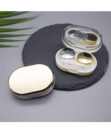 Lentil & Contact Lens Storage Container - Gold Mini Box | Portable Beauty Case for Travel - Buy Online on GoSupps.com