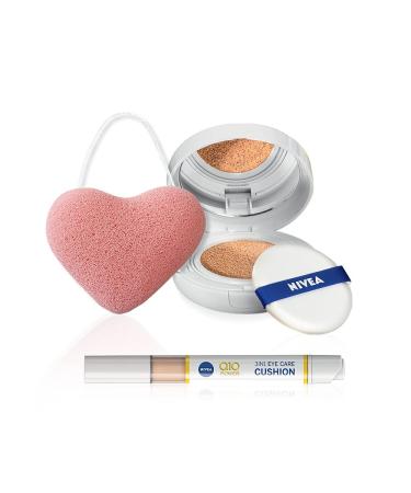 NIVEA Q10 Plus Anti-Wrinkle Skin Care Gift Set | Cushion Cream & Concealer | Free Mini Soft | 15ml & 5ml - Buy Online on GoSupps.com