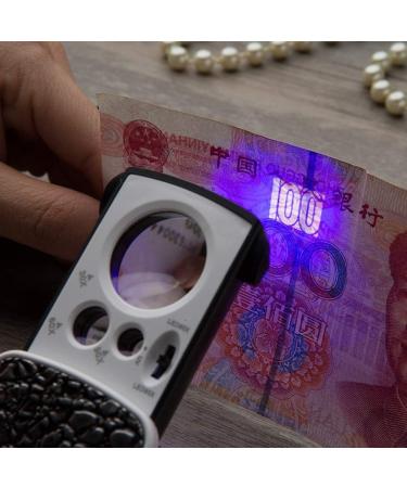 Magnifying Glasses for Hobbies Reading Magnifier 30/60/90 Times Magnifying Glass Counterfeit Light LED Lighting Pull High-Definition High Magnification Magnifying Glass Vision - Buy Online on GoSupps.com