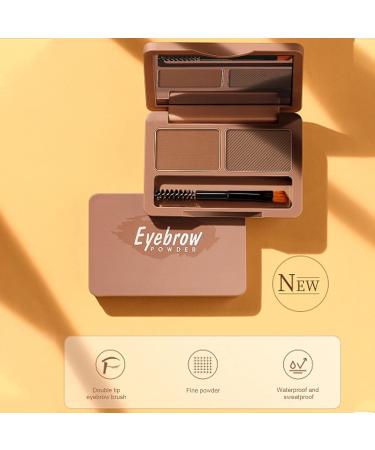 Yinhing Eyebrow Powder SweatProof Long Lasting Makeup with Double Brush for Easy Color Application and AllDay Wearing 02 Gray Brown 25 G - Buy Online on GoSupps.com