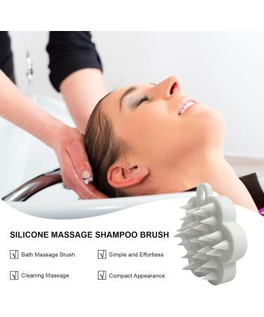 Shurzzesj Scalp Peeling & Shampoo Massage Device Hair Growth Brush for Men & Women | Silicone Shower Brush & Face Washer - White - Buy Online on GoSupps.com