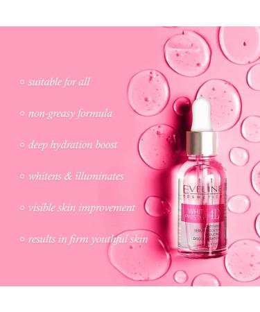 Eveline WHITE PRESTIGE 4D Brightening Serum Booster - Reduces Discoloration 18ml - Buy Internationally - Buy Online on GoSupps.com