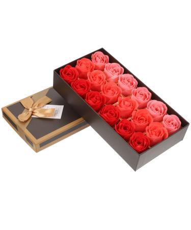 FOMIYES 1 Box Rose Soap Bath Soap Rose Flower Layout Soap Flowers Flower Soap Decoration Party Soap Flower Party Artificial Soap Flower Fragrance Miss Red