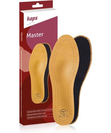 Kaps Master Orthotic Leather Insoles - Full Length Shoe Inserts for Metatarsalgia Pain Relief | Men 9 UK / 43 EUR - Buy Online on GoSupps.com