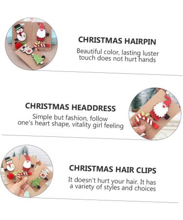 FRCOLOR 3 Set Christmas hair clips girl barrettes christmas barrettes antler hair clip christmas bobby pins xmas hair accessories santa hair clips kids hairpin plastic child small - Buy Online on GoSupps.com