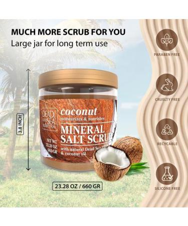 Dead Sea Collection Gommage orps au Sel - 660 g. - la Noix de Coco - Effet Exfoliant - Contient des Huiles Essentielles Biologiques et des Min raux Naturels de la Mer Morte. Noix de coco. - Buy Online on GoSupps.com