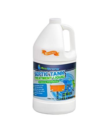 Septic Tank Treatment -1 Gallon Professional Grade Liquid | Live Bacteria & Enzyme Formula - Erase Septic Odor & Prevent Septic Backups