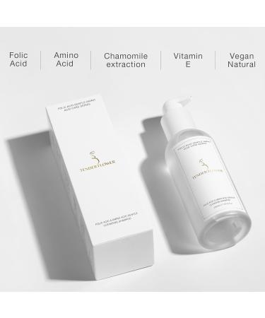 TENDER FLOWER Folic Acid & Amino Acid Nourishing Shampoo for Pregnant Women | Fragrance-Free Maternity Scalp Care | 1Pc - Buy Online on GoSupps.com