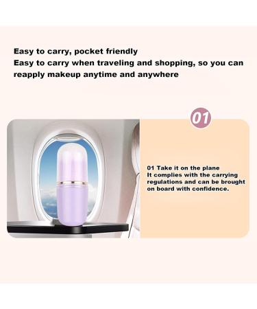 Wpsagek Retractable Foundation Brush - Compact Powder Brush Portable Face Brush with Lid for Foundation Blush Bronzer & Powder Travel Friendly purple - Buy Online on GoSupps.com