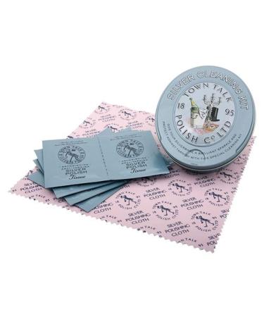 Town Talk Silver Polish Cleaning Kit in Keepsake Tin