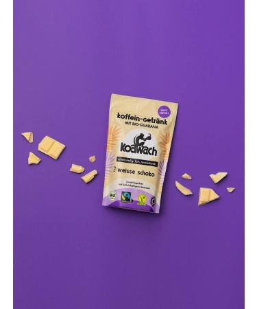  koawach Koawach White Chocolate Powder - Organic Vegan Chocolate with Guarana Caffeine - Hot or Cold White Chocolate - Energy Drink Powder - Buy Online on GoSupps.com
