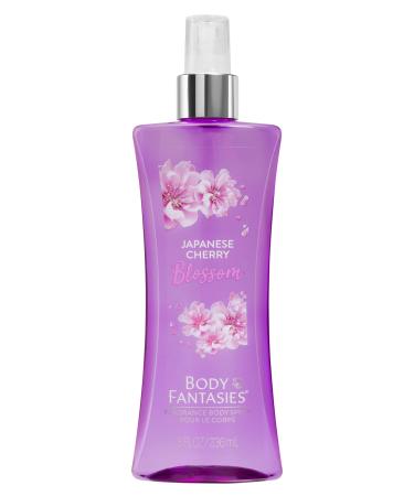 Body Fantasies Signature Fragrance Body Spray, Japanese Cherry Blossom, 8 Fluid Ounce, RED Japanese Cherry Blossom 8 Fl Oz (Pack of 1)