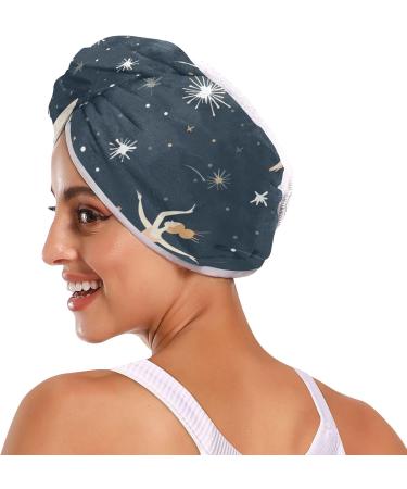 Super Absorbent Ballerina Dancing Hair Towel 2 Pack | Quick Dry Hair Turbans for Women & Girls - Buy Online on GoSupps.com