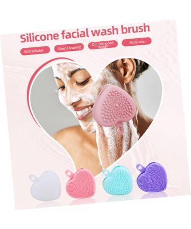 VINTORKY Heart Shaped face Brush Manual Exfoliating Brush Handheld Facial Cleansing Brush face Cleansing Brush Scrubber Manual Facial Cleansing Brush Double Sided face Brush Washing Device 9.8x8.4cm - Buy Online on GoSupps.com