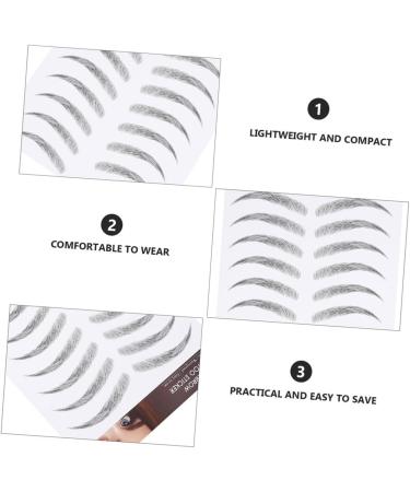 NOLITOY 3 Sheets Waterproof Eyebrow Stickers Mens Sticking Stuffers Peel Artificial Eyebrow Template 21x15cm Black - Buy Online on GoSupps.com