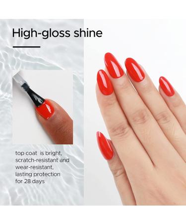 OMILUN No Wipe Top & Base Coat Set - Glossy Shine, Long Lasting Gel Polish for Girls & Women - 0.50 Fl Oz (Pack of 2) - Buy Online on GoSupps.com