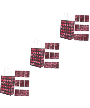 ABOOFAN 30 Pcs Valentine's Day Tote Valentine Paper Bags for Kids Valentines Candy Bags Love Heart Gift Pouches Valentine Tote Bag Sweetest Day Gifts Mardi Gras Bag Girl Gift Bag Child 1 count (Pack of 1) As Shown 2x3pcs