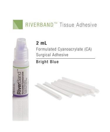 RiverBand Surgical Vet Skin Glue Adhesive 2mL Bottle with 12pc Tips - Veterinary Tissue Wound Closure - Buy Online on GoSupps.com