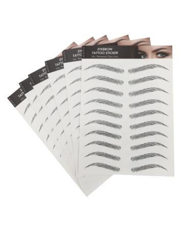 Beatifufu 6 Sheets Imitation Eco Eyebrow Sticker Stickers Imitation Eyebrow 4d Artificial Eyebrow Tattoos Miss
