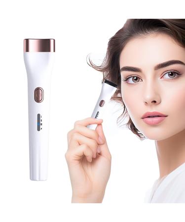 Heated Eyelash Curler Heated Eyelash Curling Wand Electric Eyelash Curler Heated with Large-Capacity Battery and Usb Type-C Interface Women Natural Eyebrows Eyelash Curler for Long-Lasting White