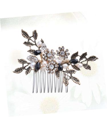 DOITOOL 1pc Pearl Headpiece Alloy Comb Hair Comb Empty Lipstick Tubes Ladies Nylon Socks Purse Organizer Comb for Bridal Pearl Comb Tiara Vintage Wedding Accessories Bride - Buy Online on GoSupps.com