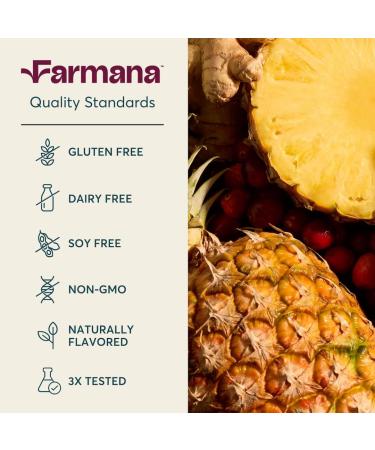 Farmana Debloating and Daily Digestion Drink Mix Anti-Bloating and Gut Health Supplement with Digestive Enzymes Prebiotics and Organic Superfoods Detox and Debloat - Pineapple Ginger Flavor - Buy Online on GoSupps.com