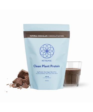 Niyama Clean Plant Protein Powder | Delicious and Smooth Vegan Protein Powder from Organic Peas | Paleo Keto Soy-free Gluten-free No Stevia Zero Sugar | Chocolate Protein Powder (14 servings) (( Pack of 1 ) 424 g Chocolate) Chocolate ( Pack of 1 ) 424 g