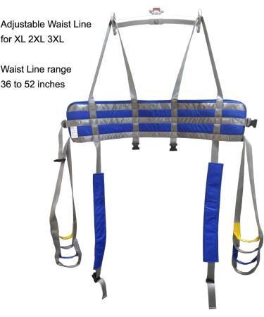 Patient Lift Walking Slings Medical Standing Aid Strap Invalid Toileting Transfer Belt Full Body Divided Leg Trainers Exercise Support for Thigh Hip Waist Lumbar Back with Padded Chest Buffer Large Load Capacity 503 Lbs AnyBack - Buy Online on GoSupps.com