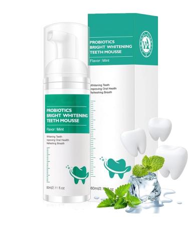 Lenaro Probiotics Bright Whitening Teeth Mousse Lenaro Herbal Brightening Oral Repair Mousse Lenaro Teeth Mousse Refreshing Breath Deep Cleaning toothpaste (1PC)