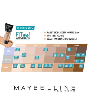 Buy Maybelline Fit Me Matte & Poreless Make-up No. 130 Buff Beige - 30 ml | International Shipping Available! - Buy Online on GoSupps.com