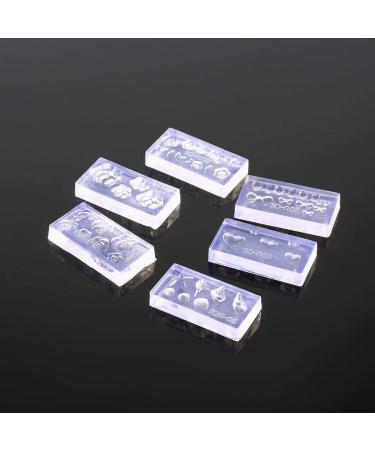 6pcs Nail Art Stencils - Silicone Manicure Fashion Decorations for Creative Nail Designs | International Shipping - Buy Online on GoSupps.com
