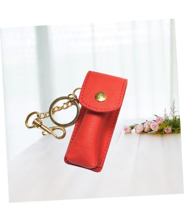  Beatifufu 1 Pc Keychain for Lipstick Case Portable Leather Lipstick Pouch Lipstick Holder Moisturizing Travel Lipstick Storage Keychain Cover - Buy Online on GoSupps.com