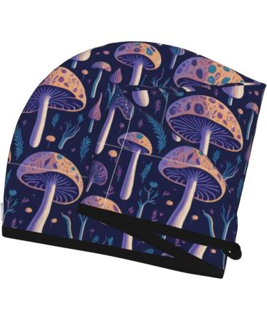 Floral Hippie Mushrooms Microfiber Hair Towel | Soft Super Absorbent Quick Dry Wrap for Women with Long Curly & Thick Hair - Buy Online on GoSupps.com